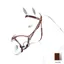 Equipe No Stress Patent Rolled Leather Grackle Bridle with Reins BR33-Brown